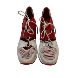 7-96 MICHAEL KORS Collection Beckett Trainer Wedge Runner Red Size 6